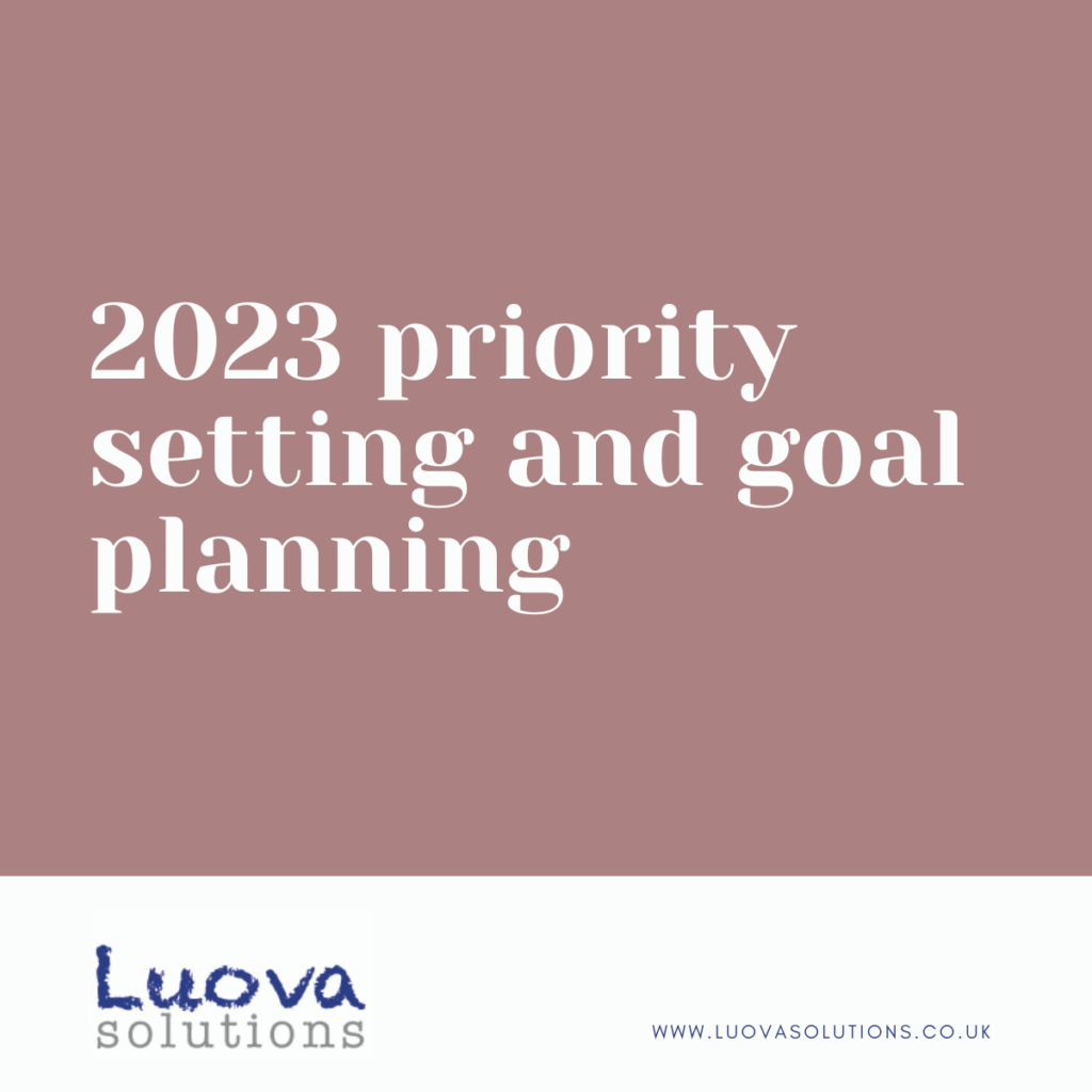 2023 priority setting and goal planning